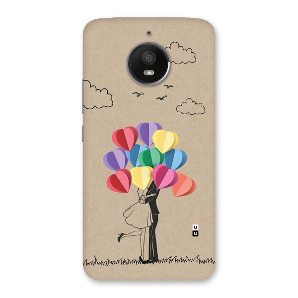 Couple With Card Baloons Back Case for Moto E4 Plus