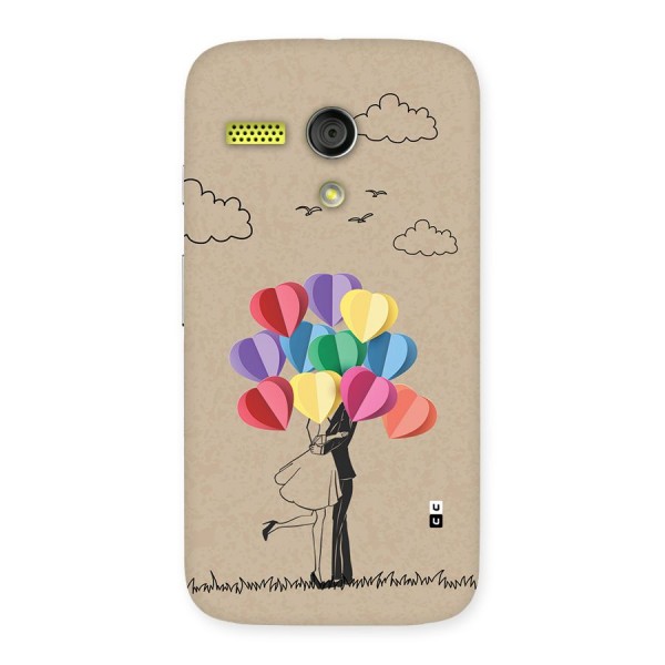 Couple With Card Baloons Back Case for Moto G