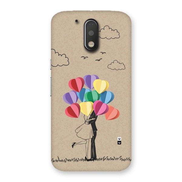 Couple With Card Baloons Back Case for Moto G4