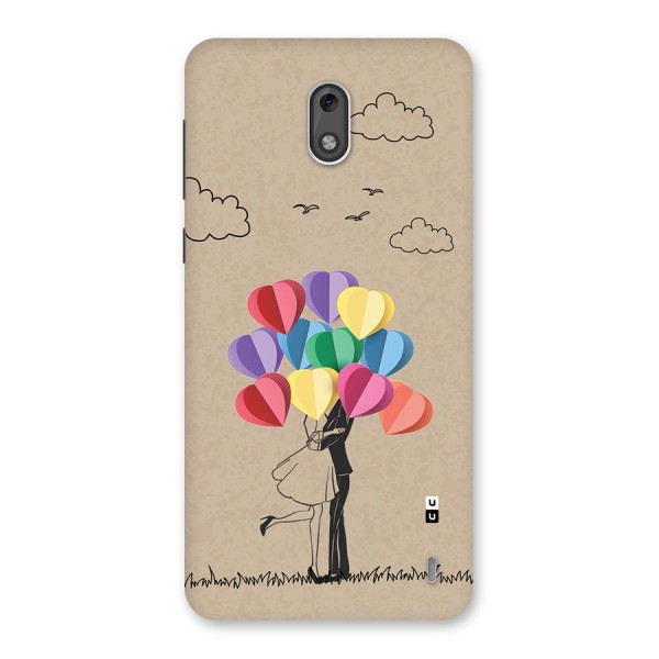 Couple With Card Baloons Back Case for Nokia 2