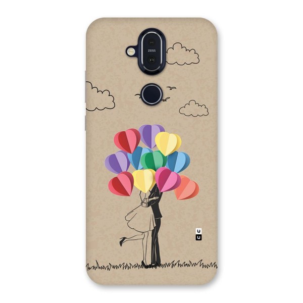 Couple With Card Baloons Back Case for Nokia 8.1