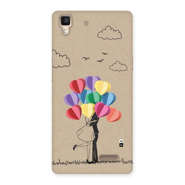 Couple With Card Baloons Back Case for Oppo R7