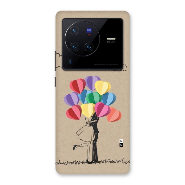 Couple With Card Baloons Back Case for Vivo X80 Pro