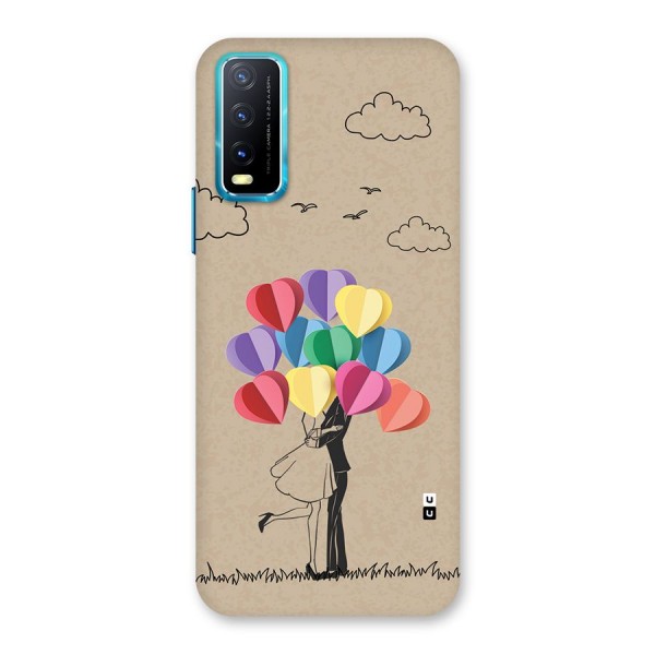 Couple With Card Baloons Back Case for Vivo Y12s