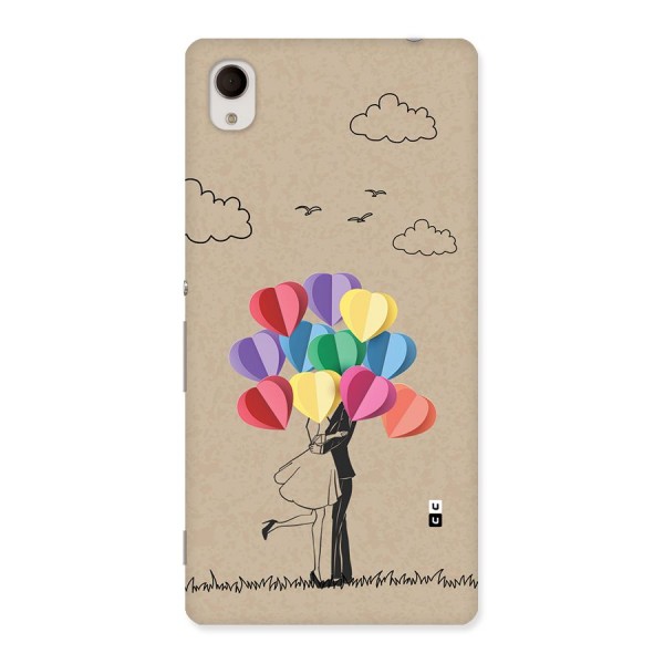 Couple With Card Baloons Back Case for Xperia M4 Aqua