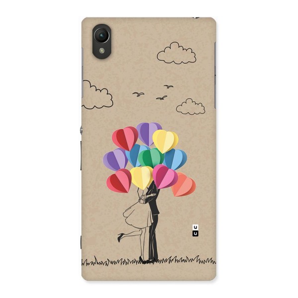 Couple With Card Baloons Back Case for Xperia Z1