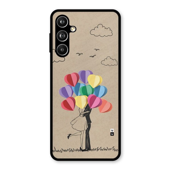 Couple With Card Baloons Metal Back Case for Galaxy F54