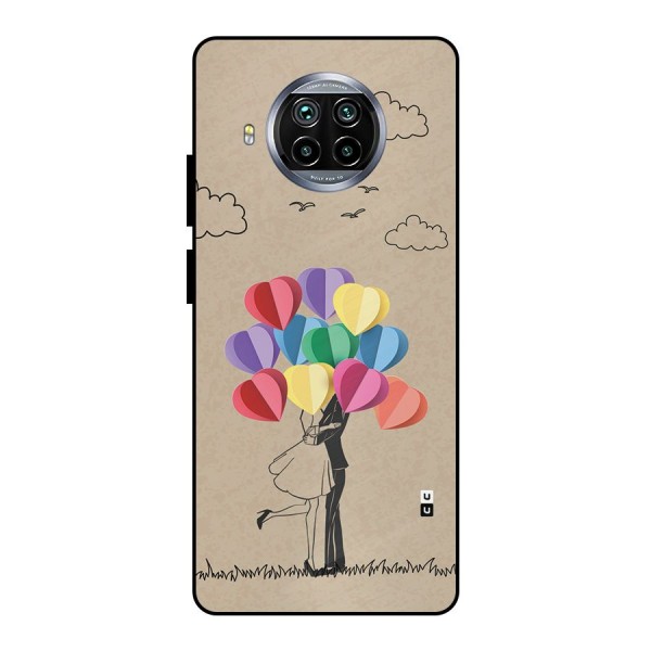 Couple With Card Baloons Metal Back Case for Mi 10i