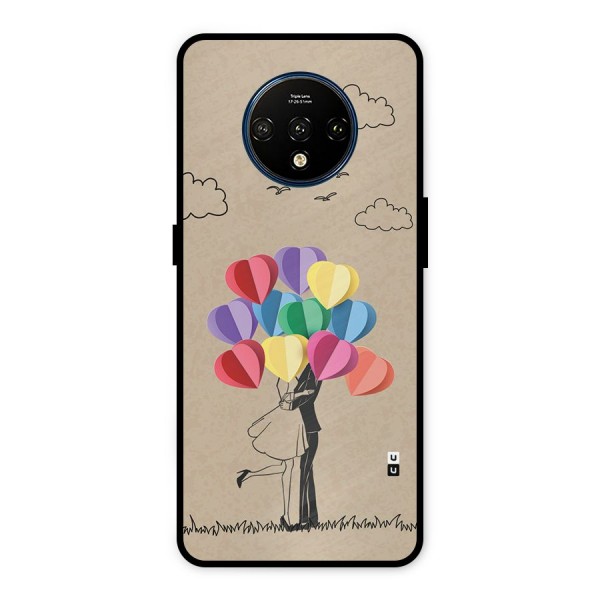 Couple With Card Baloons Metal Back Case for OnePlus 7T