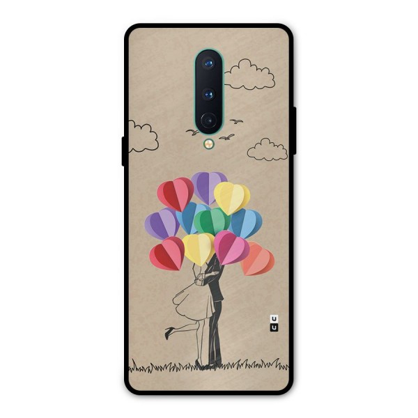 Couple With Card Baloons Metal Back Case for OnePlus 8
