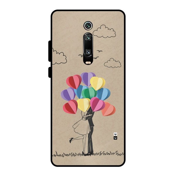 Couple With Card Baloons Metal Back Case for Redmi K20