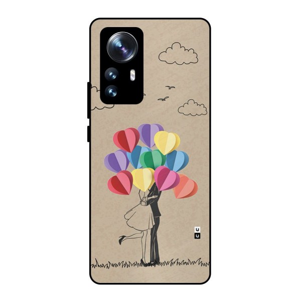 Couple With Card Baloons Metal Back Case for Xiaomi 12 Pro