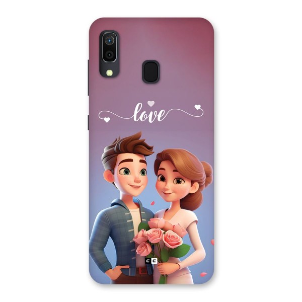 Couple With Flower Back Case for Galaxy A30