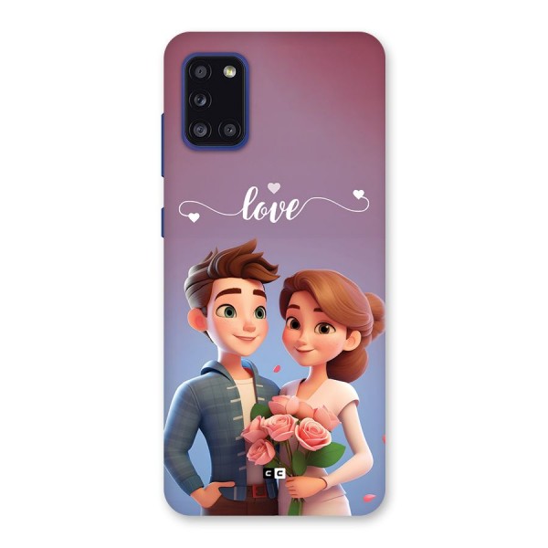 Couple With Flower Back Case for Galaxy A31