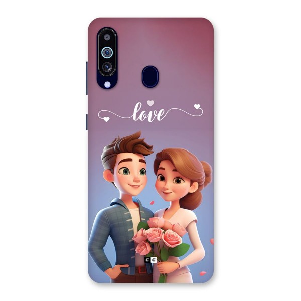 Couple With Flower Back Case for Galaxy A60