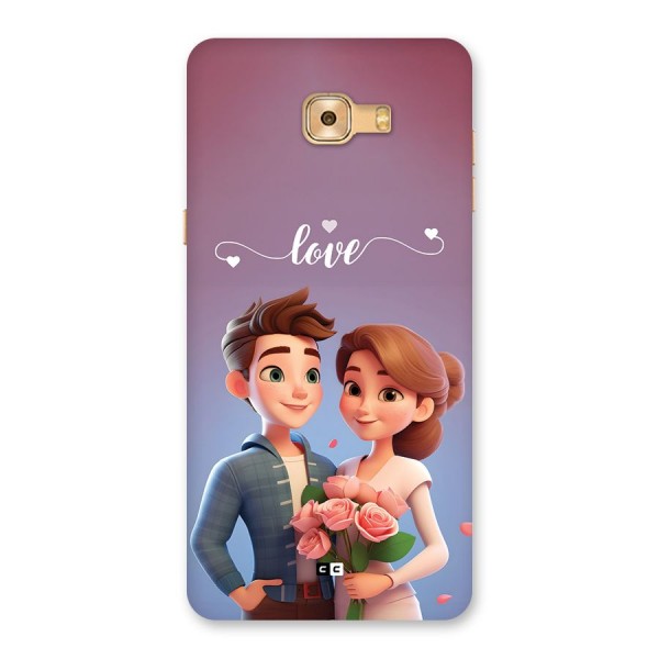 Couple With Flower Back Case for Galaxy C9 Pro