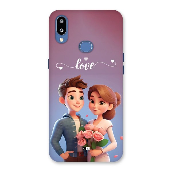 Couple With Flower Back Case for Galaxy M01s