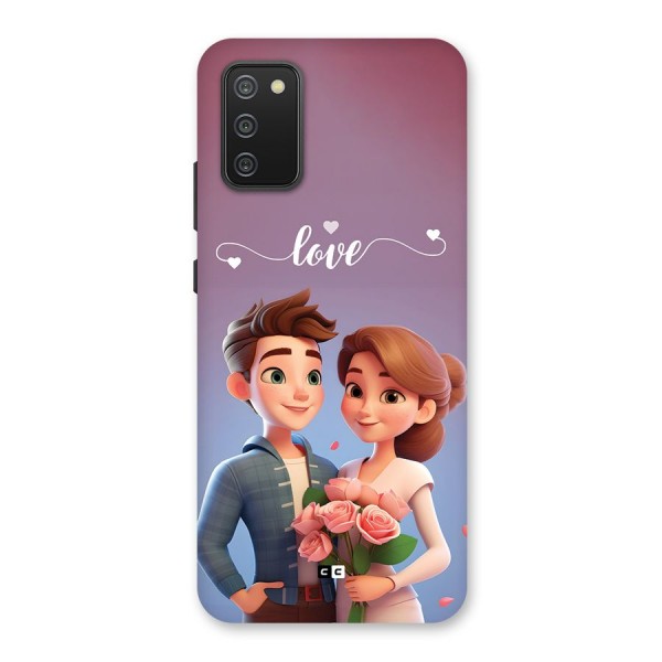 Couple With Flower Back Case for Galaxy M02s