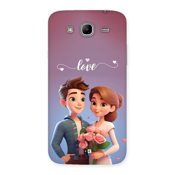 Couple With Flower Back Case for Galaxy Mega 5.8