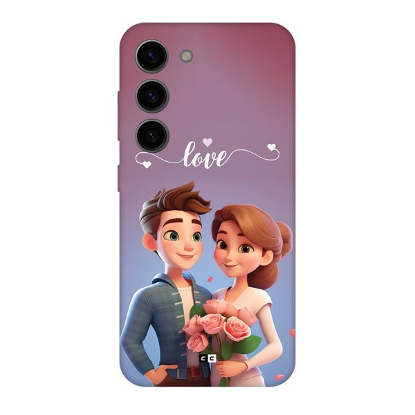 Couple With Flower Back Case for Galaxy S23