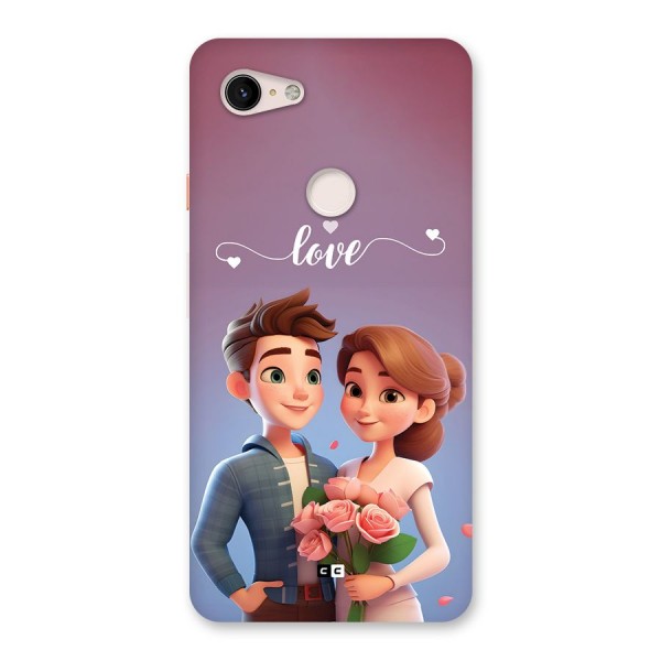 Couple With Flower Back Case for Google Pixel 3 XL