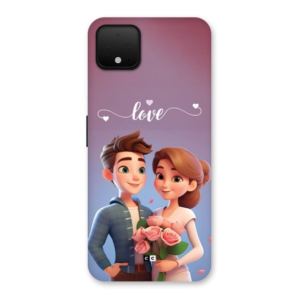 Couple With Flower Back Case for Google Pixel 4 XL