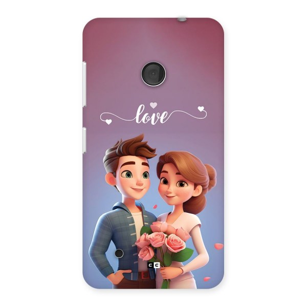 Couple With Flower Back Case for Lumia 530