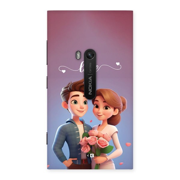 Couple With Flower Back Case for Lumia 920