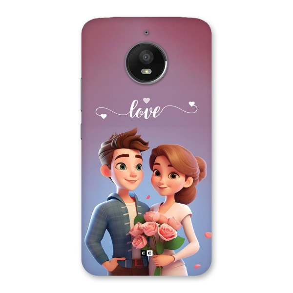 Couple With Flower Back Case for Moto E4 Plus