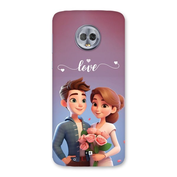 Couple With Flower Back Case for Moto G6