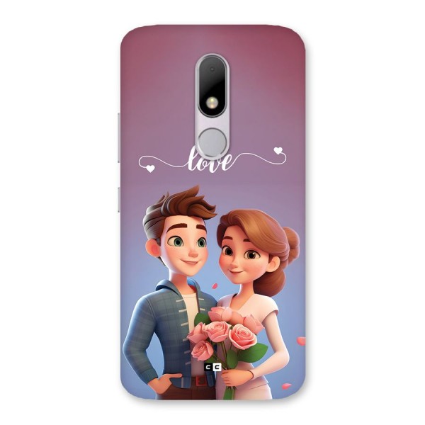 Couple With Flower Back Case for Moto M