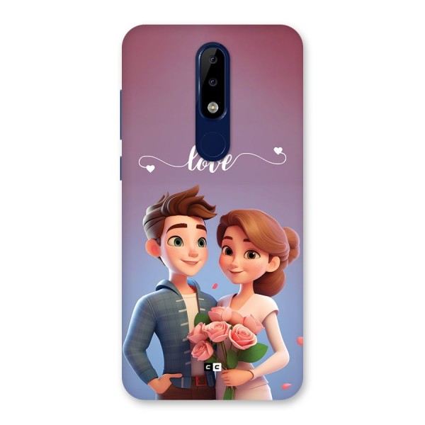 Couple With Flower Back Case for Nokia 5.1 Plus