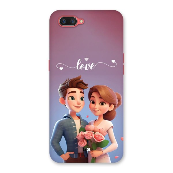 Couple With Flower Back Case for Oppo A3s