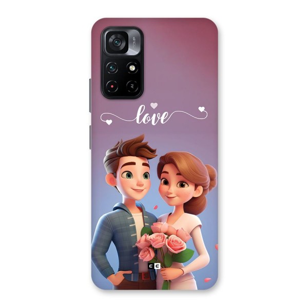 Couple With Flower Back Case for Poco M4 Pro 5G