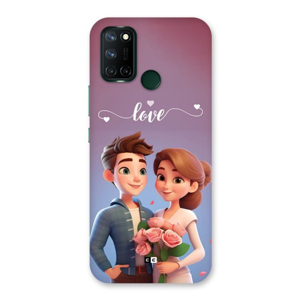 Couple With Flower Back Case for Realme C17