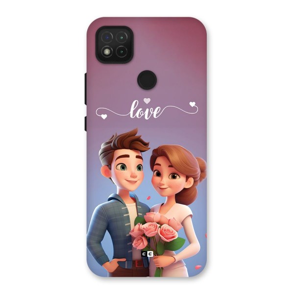 Couple With Flower Back Case for Redmi 9 Activ