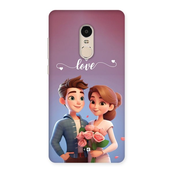 Couple With Flower Back Case for Redmi Note 4