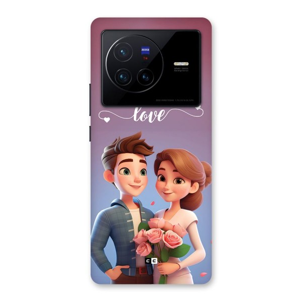 Couple With Flower Back Case for Vivo X80