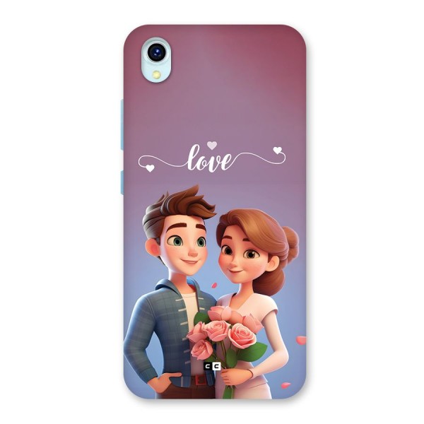 Couple With Flower Back Case for Vivo Y1s