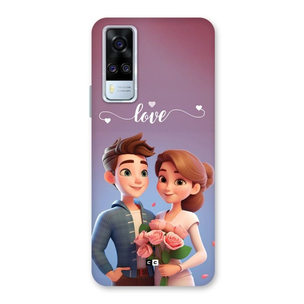 Couple With Flower Back Case for Vivo Y51