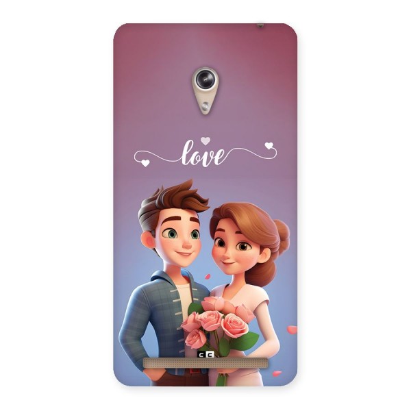 Couple With Flower Back Case for Zenfone 6