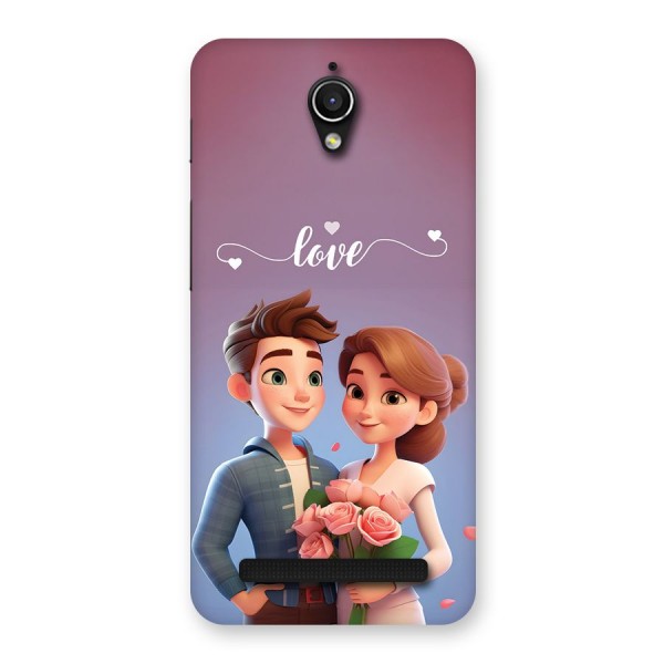 Couple With Flower Back Case for Zenfone Go