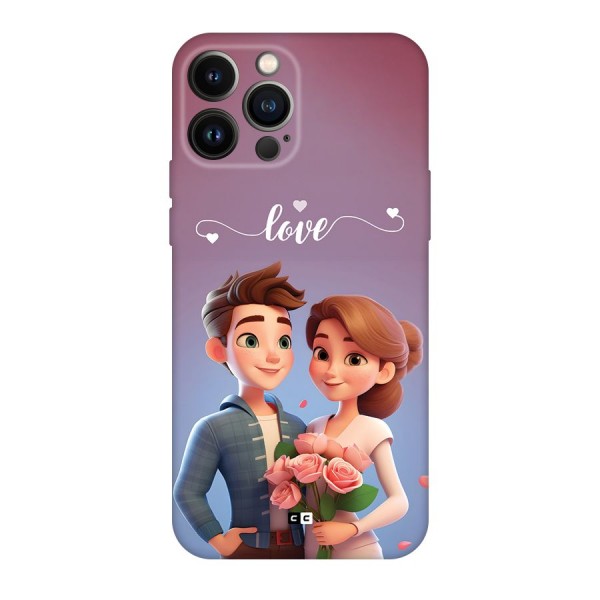 Couple With Flower Back Case for iPhone 13 Pro Max