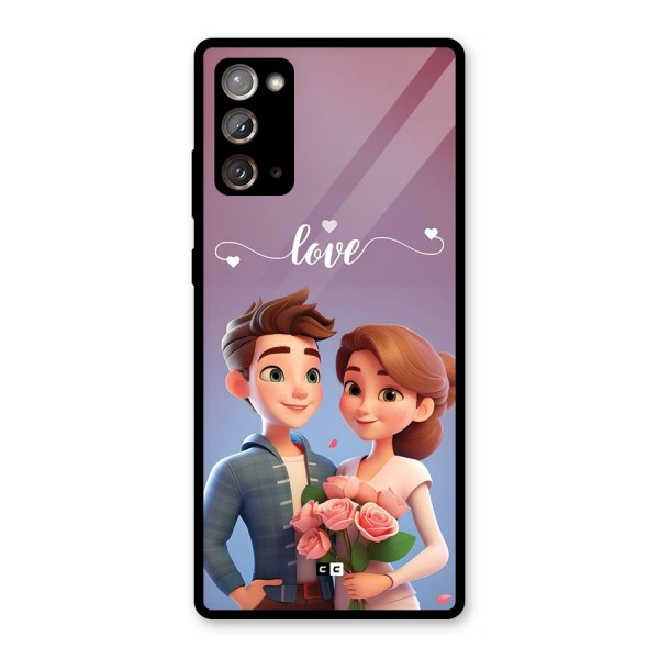 Couple With Flower Glass Back Case for Galaxy Note 20