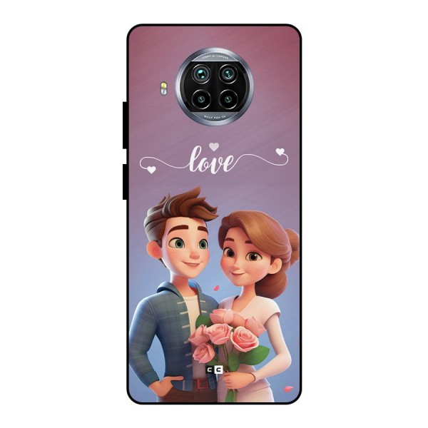 Couple With Flower Metal Back Case for Mi 10i