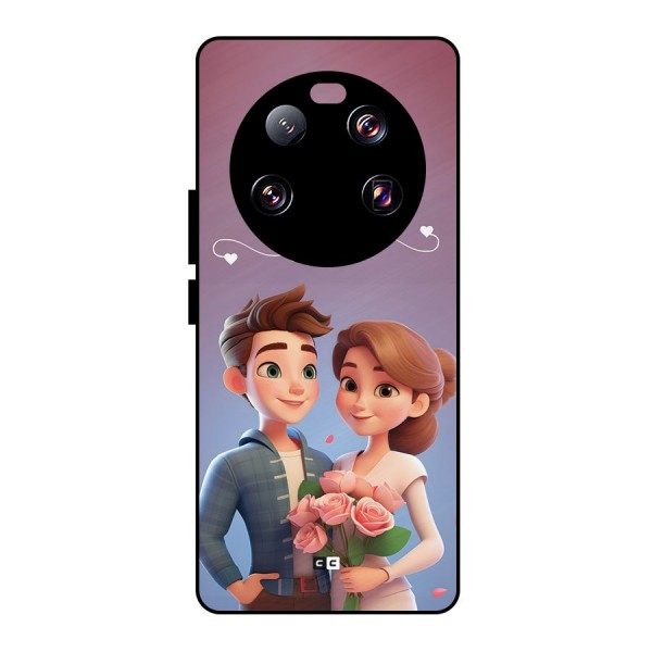 Couple With Flower Metal Back Case for Xiaomi 13 Ultra
