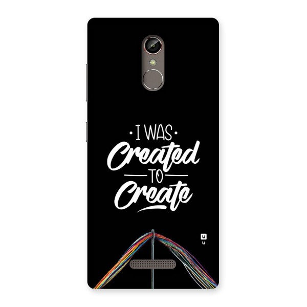 Created to Create Back Case for Gionee S6s