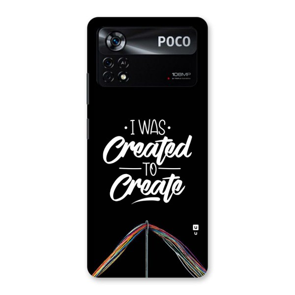 Created to Create Back Case for Poco X4 Pro 5G