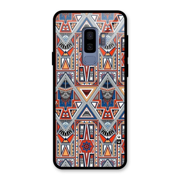 Creative Aztec Art Glass Back Case for Galaxy S9 Plus