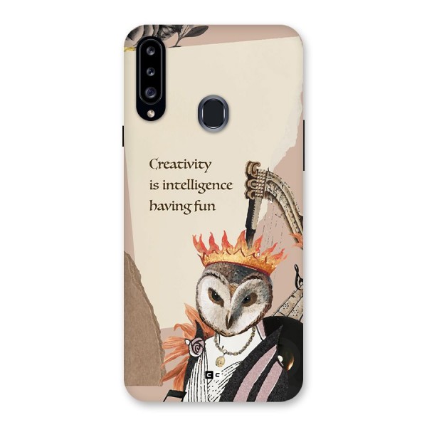 Creativity Intelligence Back Case for Galaxy A20s